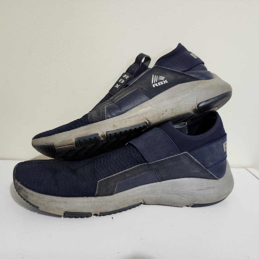 RBX Navy Dark Blue Active Slip-on Shoes Men's Size 11W Wide No Laces Sneakers